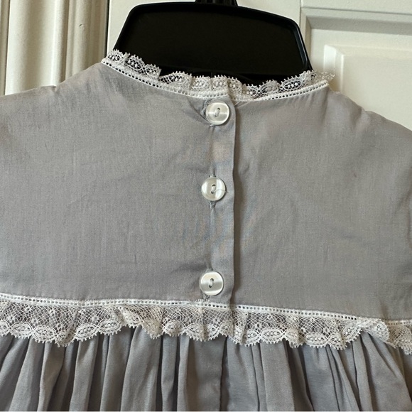 NWT! Toddler beautiful grey dress with white lace trim. Kept in plastic bag! - Picture 11 of 14